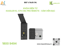 Khóa điện tử Kassler KL-579 CNC Pro Remote - Xám Viền Bạc